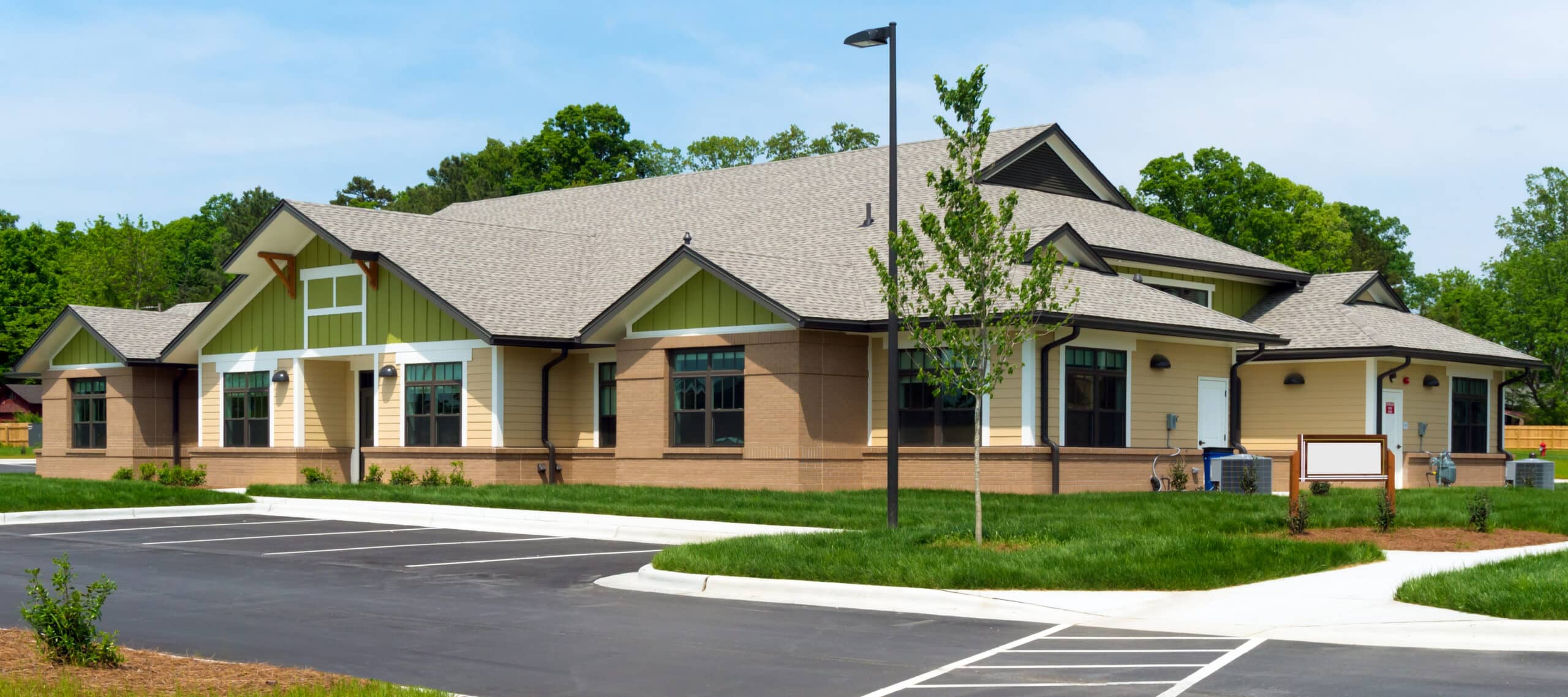 Newly,Constructed,Small,Suburban,Building